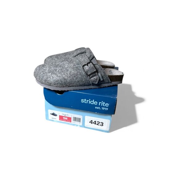 Stride Rite Cozy Felt Textured Rite Kids Clog Slippers Textile Size 1 Washable - Picture 5 of 11